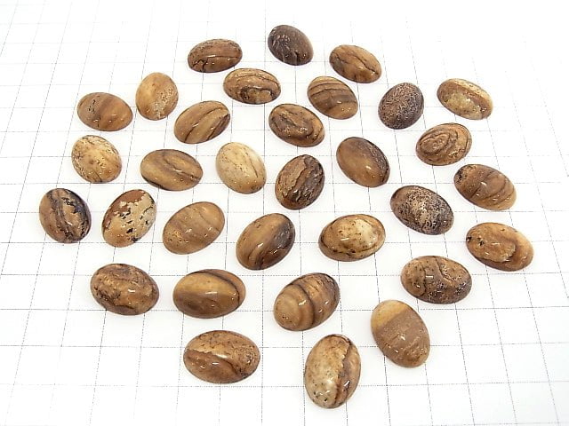[Video] Picture Jasper Oval Cabochon 18x13mm 2pcs $3.79!