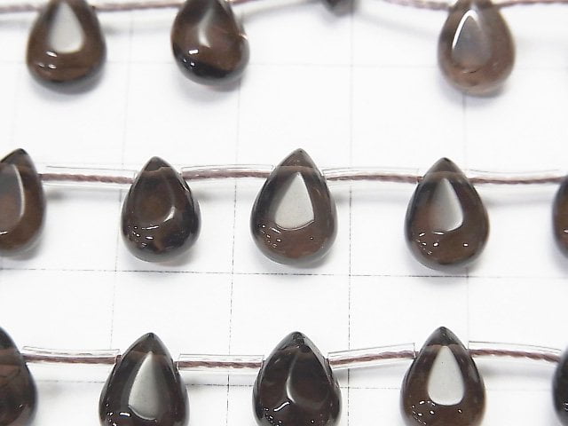 1strand $9.79! Smoky Quartz AAA Pear shape (Smooth) 10x7x5mm 1strand beads (aprx.7inch/18cm)