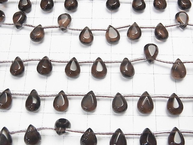 1strand $9.79! Smoky Quartz AAA Pear shape (Smooth) 10x7x5mm 1strand beads (aprx.7inch/18cm)