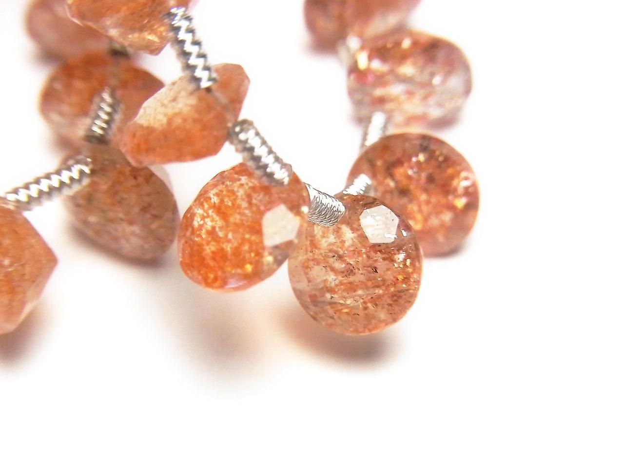 Pierre de soleil de haute qualité AAA, ronde à facettes, 7x7x4mm, demi ou 1 rang (38 perles)