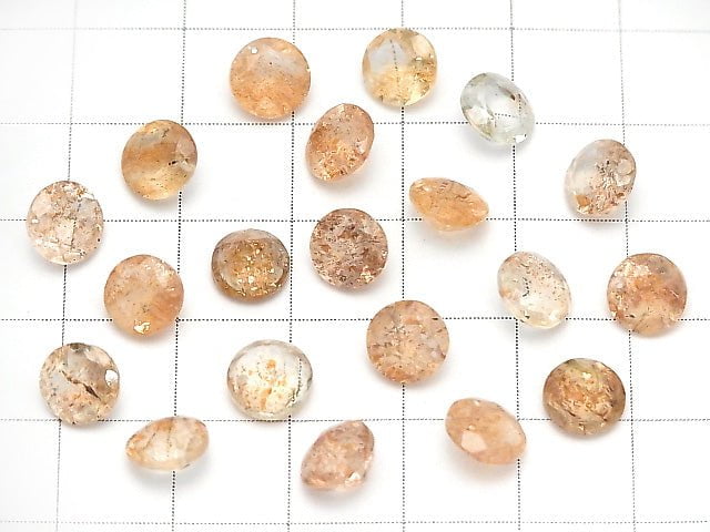 [Video] High Quality Sunstone AAA Round Faceted 7x7x4mm half or 1strand (38pcs )