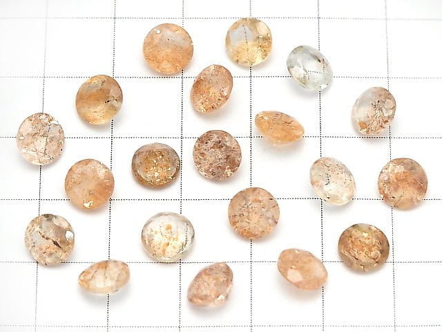 [Video] High Quality Sunstone AAA Round Faceted 7x7x4mm half or 1strand (38pcs )