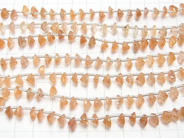 [Video] High Quality Sunstone AAA Round Faceted 7x7x4mm half or 1strand (38pcs )