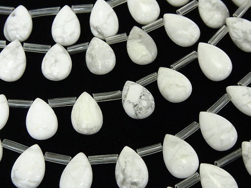 Howlite Magnesite, Pear Shape Gemstone Beads