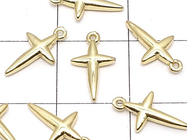 Metal Parts 11x6mm Cross Gold color 2pcs $1.79!