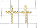 Metal Parts 24x16mm Cross Gold Color (with CZ) 1pc $2.79!