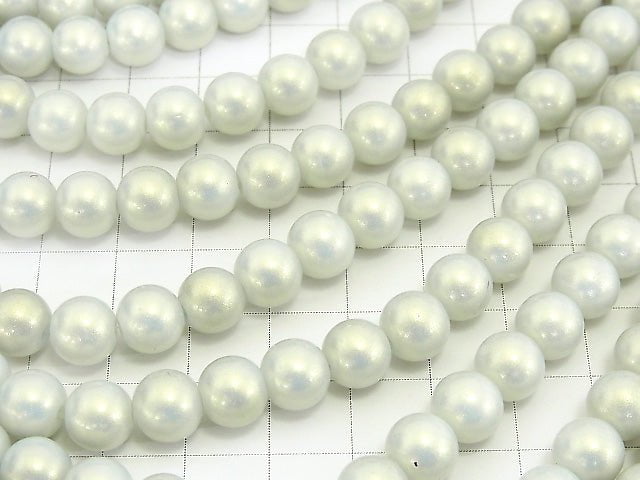 1strand $2.79! Glass Beads Round 8mm [Silver] 1strand beads (aprx.14inch / 34cm)
