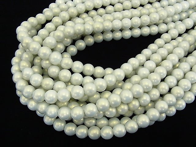 1strand $2.79! Glass Beads Round 8mm [Silver] 1strand beads (aprx.14inch / 34cm)