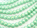1strand $2.79! Glass Beads Round 8mm [Green] 1strand beads (aprx.14inch / 34cm)