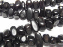 Buffalo Horn Square-Rectangle Rondelle Black x Brown 1strand beads (aprx.15inch / 38cm)