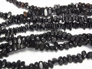 Buffalo Horn Square-Rectangle Rondelle Black x Brown 1strand beads (aprx.15inch / 38cm)
