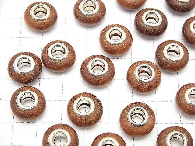 Bayon Wood Beads Roundel 14mm [5mm hole] 5pcs $3.19!