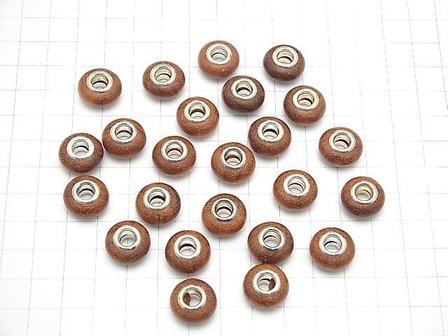 Bayon Wood Beads Roundel 14mm [5mm hole] 5pcs $3.19!