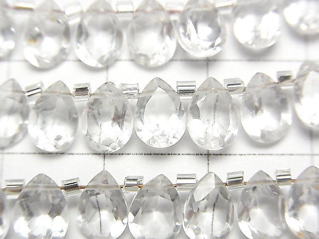 [Video] High Quality Crystal AAA Pear shape Faceted 7x5mm half or 1strand (28pcs )