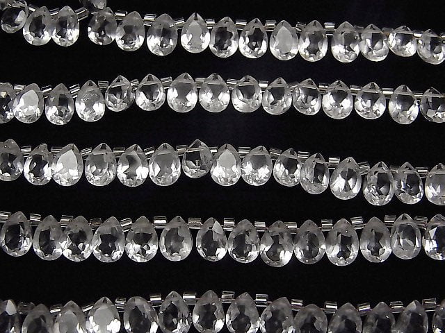 [Video] High Quality Crystal AAA Pear shape Faceted 7x5mm half or 1strand (28pcs )