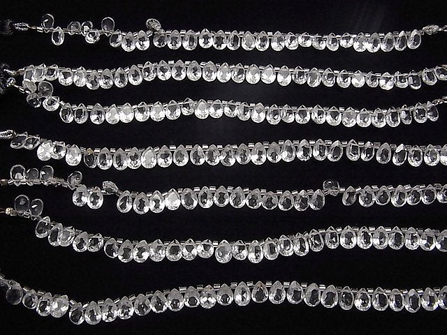 [Video] High Quality Crystal AAA Pear shape Faceted 7x5mm half or 1strand (28pcs )