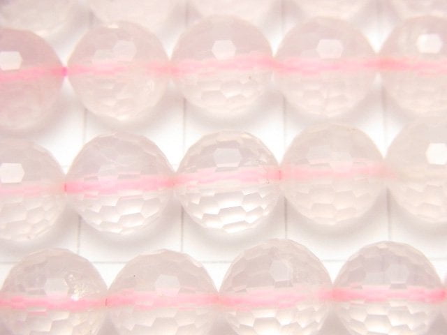 High Quality! Madagascar Rose Quartz AA ++ 128 Faceted Round 10mm half or 1strand beads (aprx.15inch / 37cm)