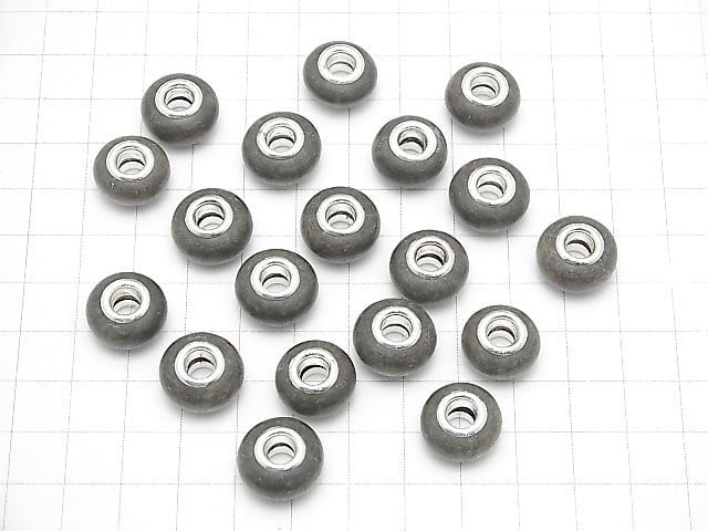 Gray Wood Roundel 14mm [5mm Hole] 5pcs $2.79!