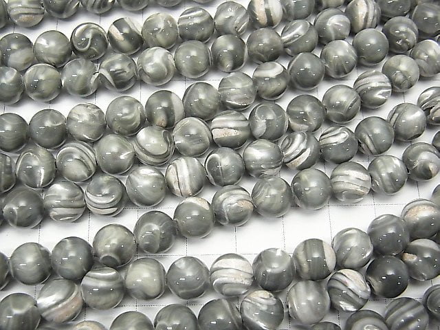 1strand $7.79! Mother of Pearl MOP Gray Round 8mm 1strand beads (aprx.15inch / 38cm)