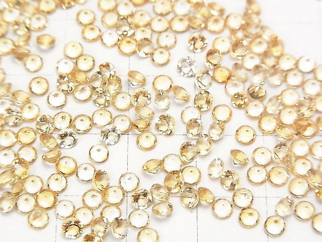 [Video]High Quality Citrine AAA Loose stone Round Faceted 3x3mm 10pcs