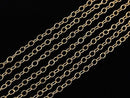 14KGF Oval Chain 3x2.5mm 10cm