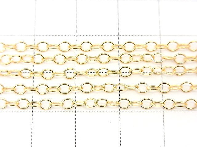 14KGF Oval Chain 3x2.5mm 10cm