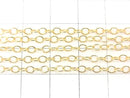 14KGF Oval Chain 3x2.5mm 10cm