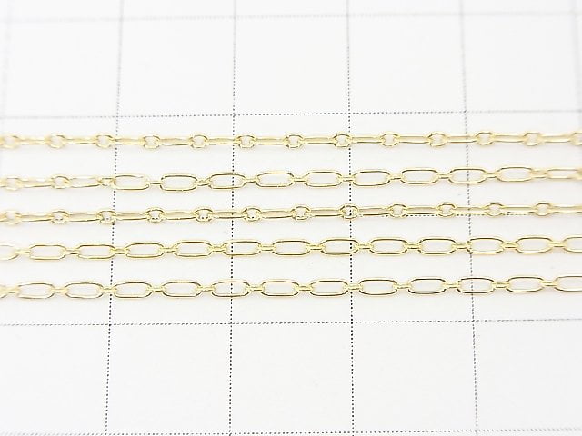 14KGF Long and Short Chain (Oval) 1.5mm width 10cm