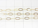 14KGF Flat Oval Chain, 5.5x2.8mm, 10cm