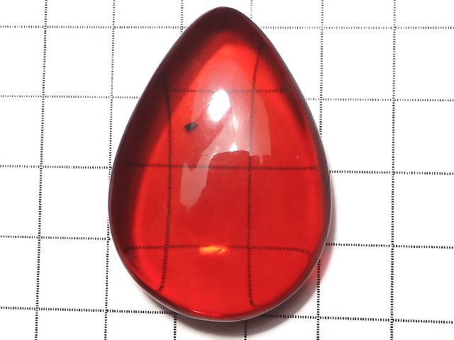 [Video] [One of a kind] Red color Amber Undrilled Pear shape NO.185