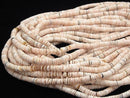 Pink Shell Rondelle (Heishi)5mm mix half or 1strand beads (aprx.24inch/60cm)