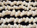 1strand $3.79! Moon Shell White x Brown 1strand beads (aprx.15inch / 38cm)