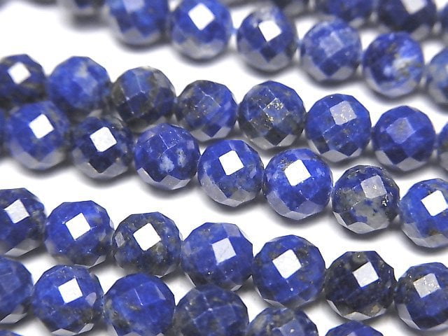 High Quality!  Lapislazuli AA+ Faceted Round 6mm  1strand beads (aprx.15inch/36cm)