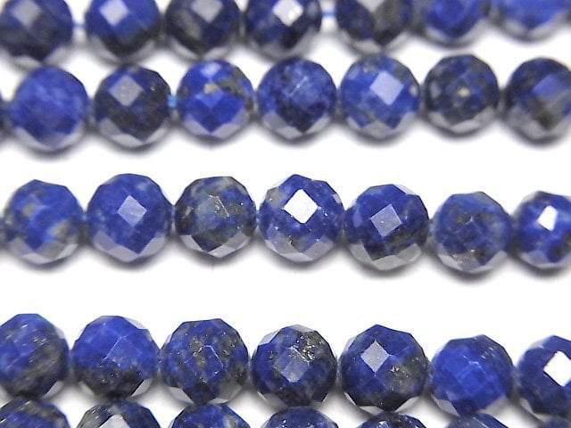 High Quality!  Lapislazuli AA+ Faceted Round 6mm  1strand beads (aprx.15inch/36cm)