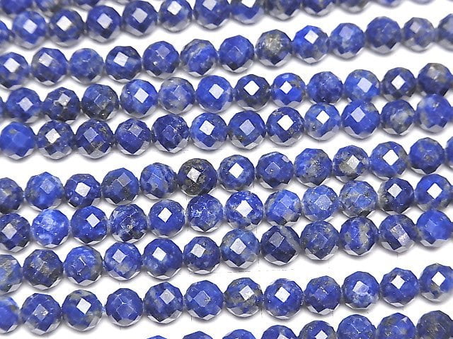 High Quality!  Lapislazuli AA+ Faceted Round 6mm  1strand beads (aprx.15inch/36cm)