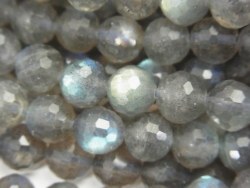 [Video] High Quality!  Labradorite AAA- 128Faceted Round 8mm half or 1strand beads (aprx.15inch/37cm)