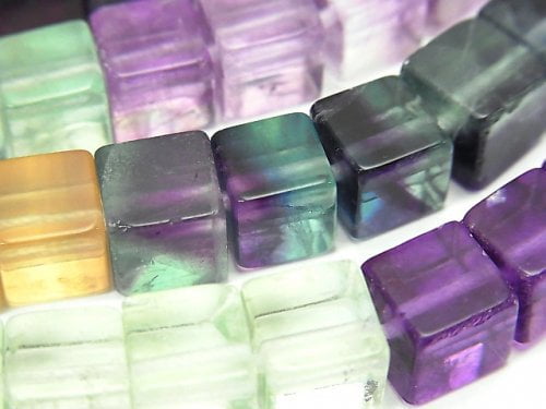 Cube, Fluorite Gemstone Beads