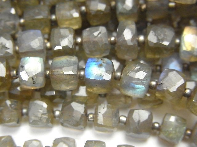 Cube, Labradorite Gemstone Beads