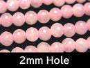 Faceted Round, Rose Quartz Gemstone Beads