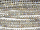 High Quality! 1strand $9.79! Labradorite AA ++ Faceted Button Rondelle 4x4x2.5mm coating 1strand beads (aprx.14inch / 35cm)