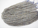 High Quality! 1strand $9.79! Labradorite AA ++ Faceted Button Rondelle 4x4x2.5mm coating 1strand beads (aprx.14inch / 35cm)