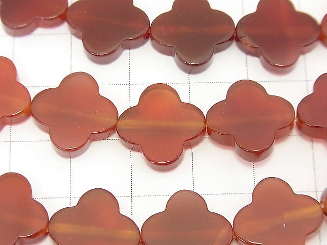 Carnelian AAA- Flower motif 14x14x3.5mm half or 1strand beads (aprx.15inch / 36cm)