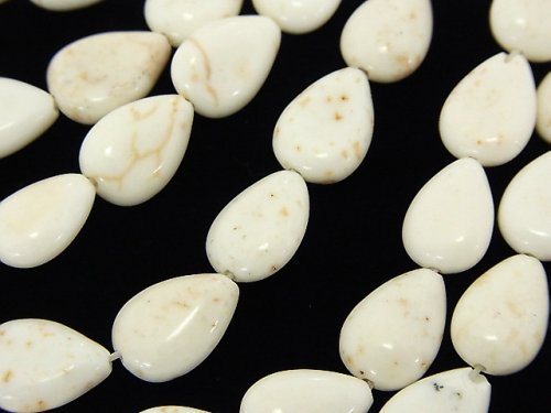 Magnesite, Pear Shape Gemstone Beads