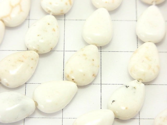 1strand $4.79! Magnesite  Vertical Hole Pear shape 12x8mm 1strand beads (aprx.15inch/38cm)