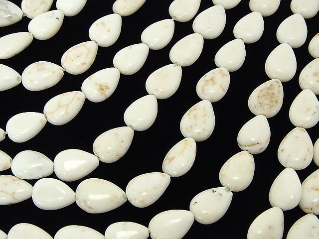 1strand $4.79! Magnesite  Vertical Hole Pear shape 12x8mm 1strand beads (aprx.15inch/38cm)