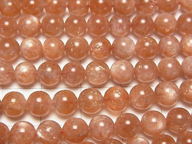 [Video] Sunstone AA+ Round 6mm half or 1strand beads (aprx.15inch/38cm)