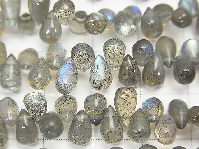 High Quality Labradorite AAA Drop (Smooth)  half or 1strand beads (aprx.9inch/23cm)