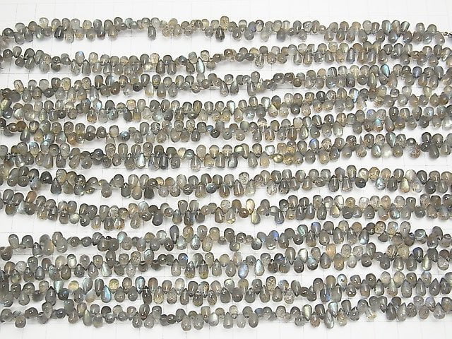 [Video]High Quality Labradorite AAA Drop (Smooth) half or 1strand beads (aprx.9inch/23cm)