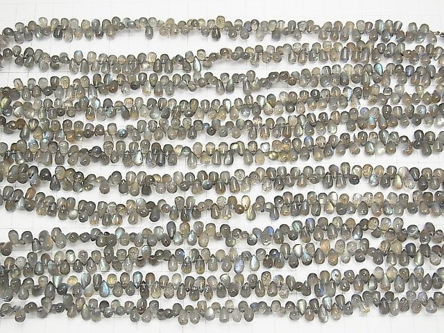 High Quality Labradorite AAA Drop (Smooth)  half or 1strand beads (aprx.9inch/23cm)