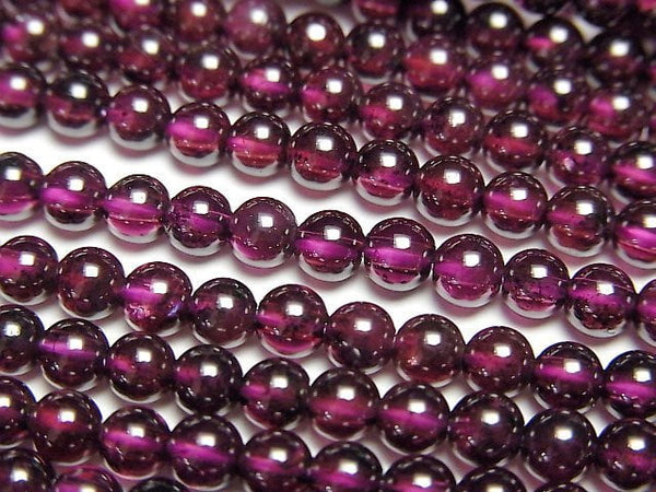 [Video] Indian Garnet AAA Round 4mm 1strand beads (aprx.15inch/37cm)